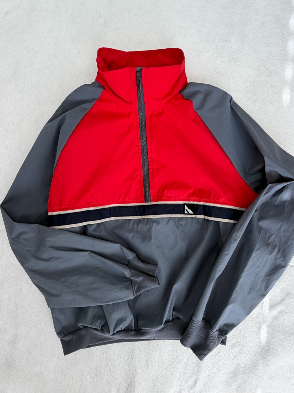 Vintage 80s/90s SERAC Men’s 46 Colorblock Pullover Windbreaker Jacket USA